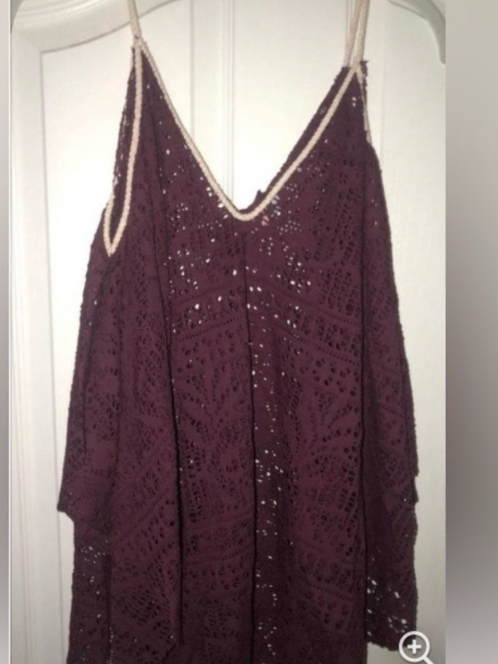 Clearance! [Free People Beach] Pointelle Rope Strap Swing Top